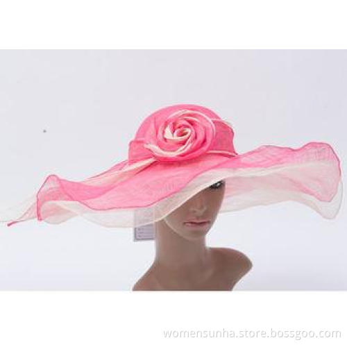 57cm Customized Ladies Tea Party Hats / Sinamay Hats For Fo